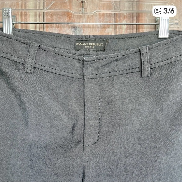 Banana Republic Martin Fit Cotton Blend Trouser Pants Gray Size 10 - Picture 4 of 12